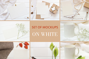 Set Mockups. ON WHITE