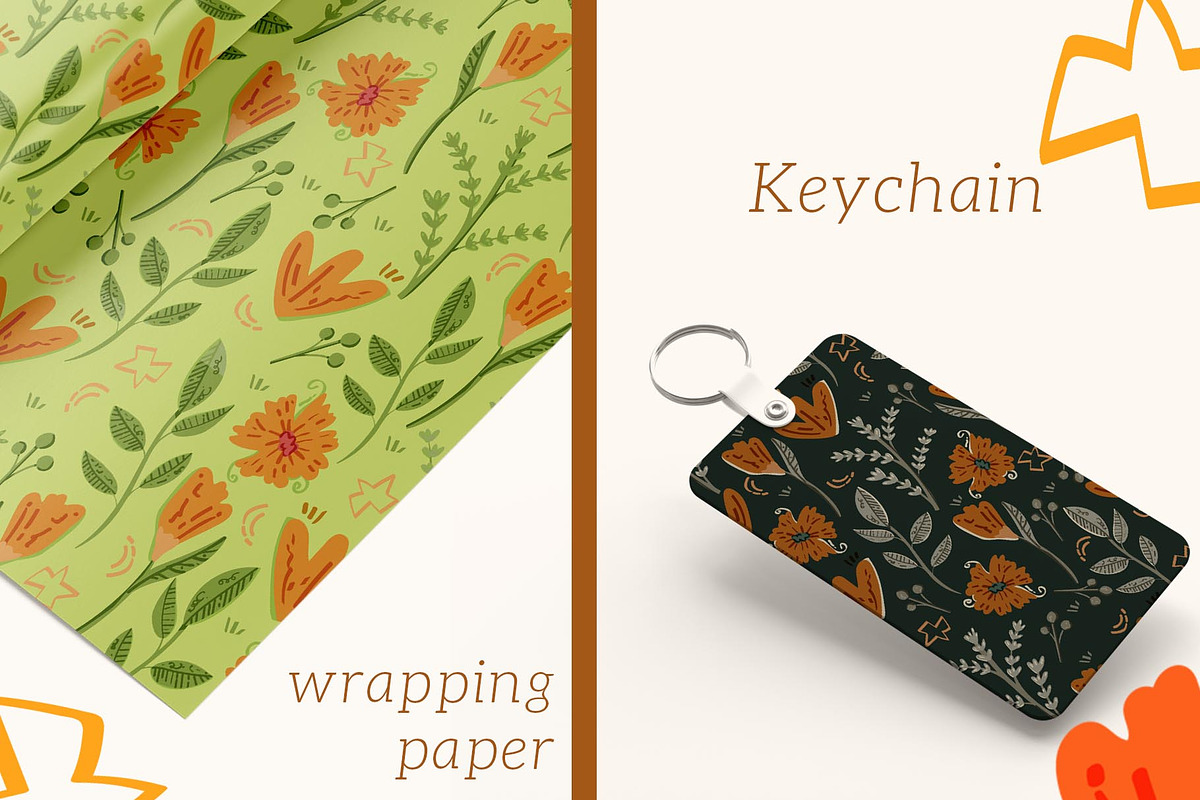 Sunset Wildflowers Patterns, a Pattern Graphic by lilovwishes (Photo 3 of 5)