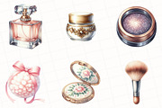 Watercolor Cosmetics Clipart, an Illustration by OK Design (Thumbnail 5 of 5)