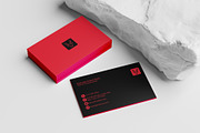 Business Card Red And Black, a Business Card Template by Oskar Wantopi (Thumbnail 1 of 3)