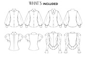 Women’s Shirts & Blouses Flats, a Person Illustration by designs.svkl (Thumbnail 5 of 6)
