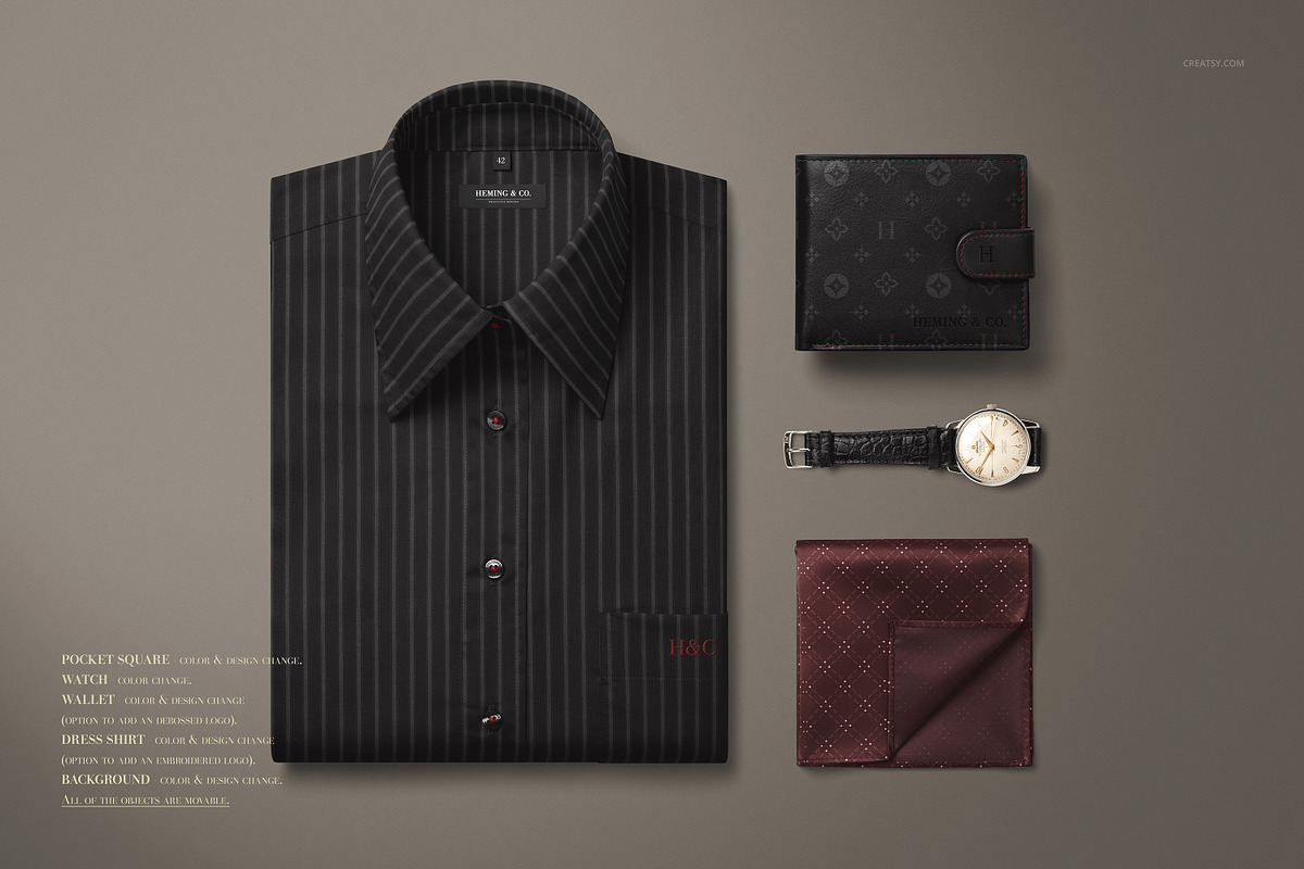 Men's Fashion Mockup Set, a Shirt Mockup by Creatsy (Photo 8 of 12)