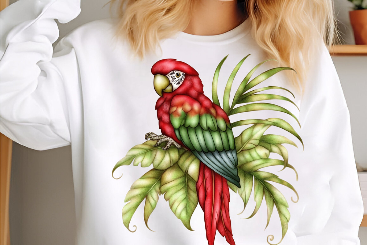 Whimsical Summer Tropical Birds Clip, an Illustration by designcity5 (Photo 4 of 5)