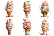 Whimsical Summer Ice-Cream Clipart, an Illustration by Daily.Designs (Thumbnail 3 of 6)