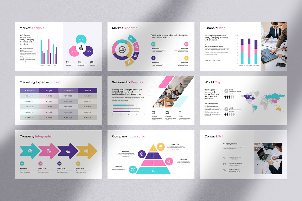 Marketing Plan Presentation Template, a Presentation Template by Slide_Genius1 (Photo 9 of 9)