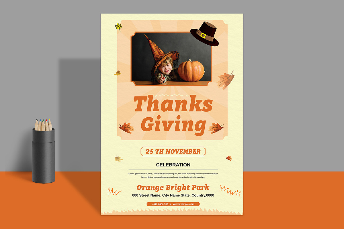 Thanksgiving Flyer Layout, a Flyer Template by ContestDesign (Photo 1 of 2)