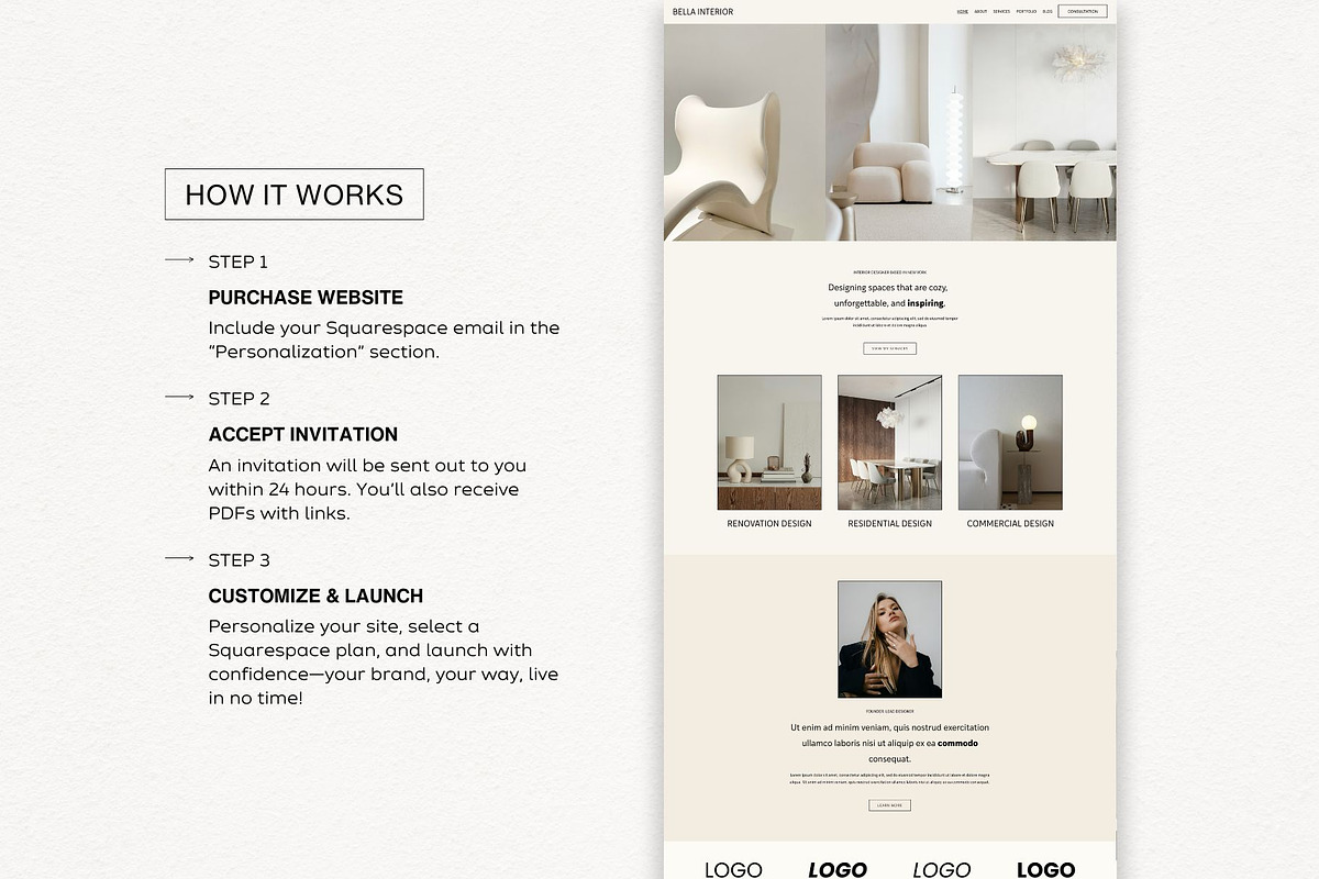 Squarespace 7.1 Template: Bella, a Squarespace Template by Deb Creative Studio (Photo 8 of 9)