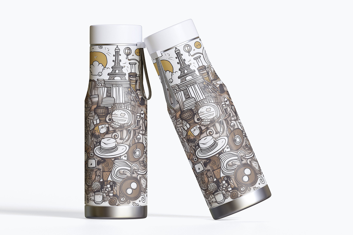 Reusable Water Bottle mockup part 01, a Packaging Mockup by Ambo Ampeng (Photo 9 of 11)