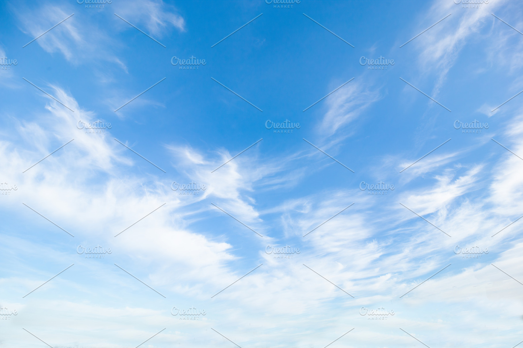 Blue sky with clouds., a Nature Photo by Shootdiem