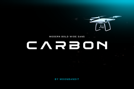 CARBON - modern minimalist font, a Sans Serif Font by MoonBandit