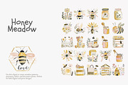 Honey meadow clipart bundle, a Decorative Illustration by Patishop Art (Thumbnail 2 of 11)