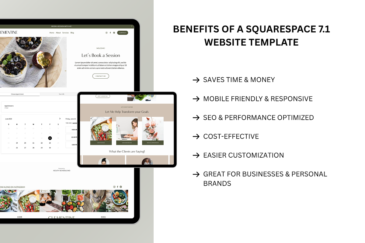 Squarespace Template: Clementine, a Squarespace Template by Breah Designs (Photo 6 of 10)