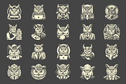 Vintage Great Horned Owl Designs, an Animal Illustration by devastd (Thumbnail 5 of 13)