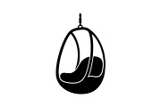 Hanging Egg Chair Silhouette Bundle, an Illustration by Designer_Momina (Thumbnail 10 of 51)