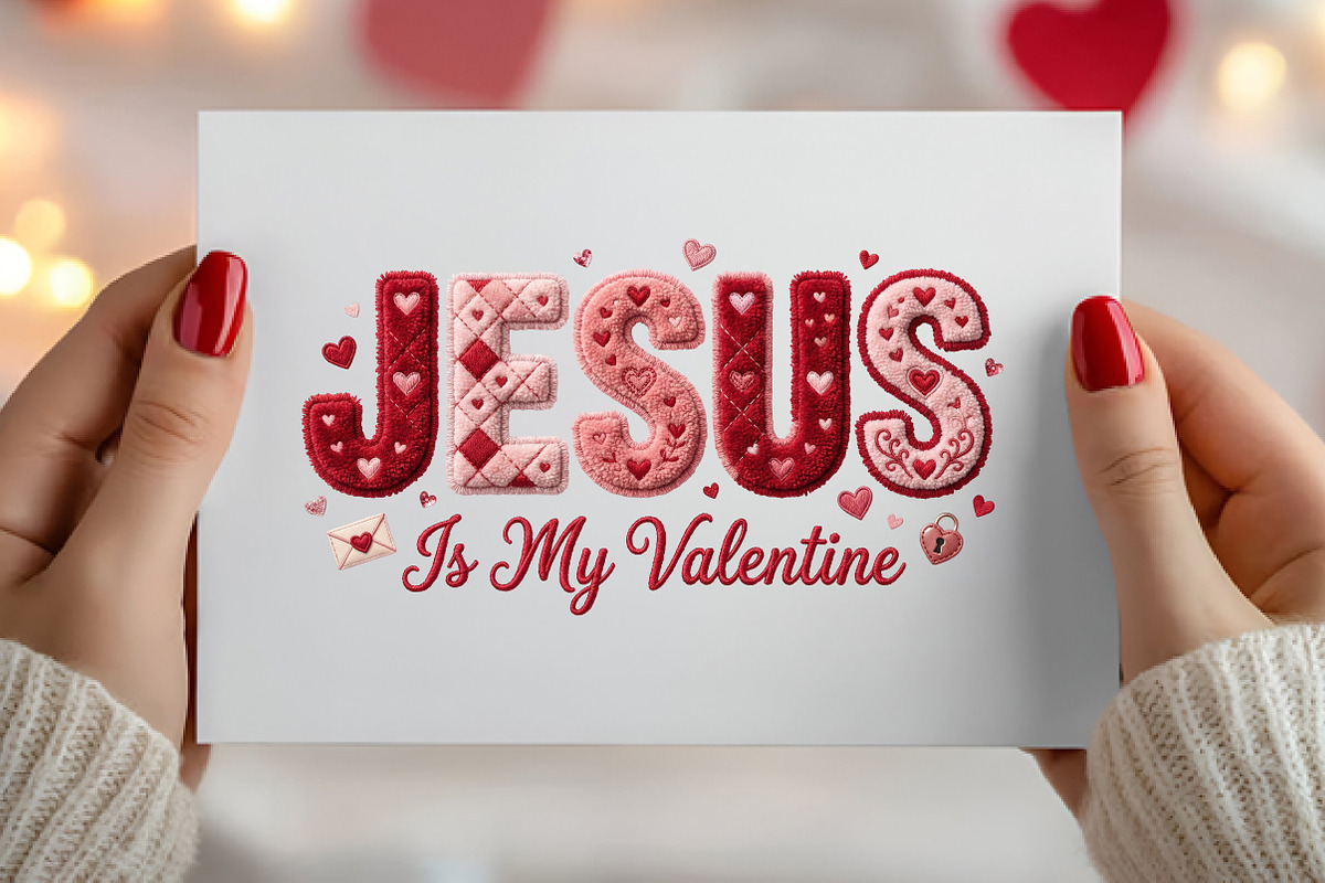Crochet Jesus is My Valentine PNG, an Illustration by Canvas Craft (Photo 4 of 7)