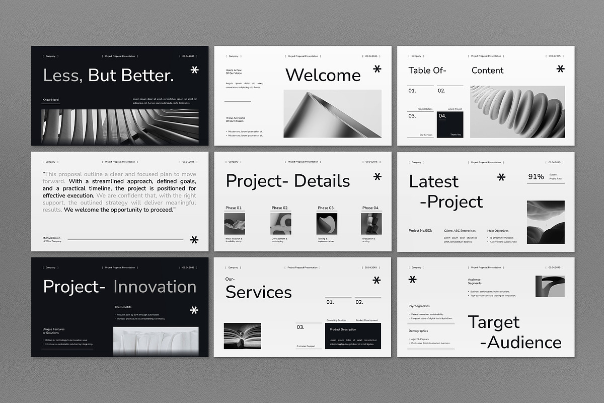 White Project Proposal Google Slide, a Presentation Template by graphicook (Photo 2 of 4)