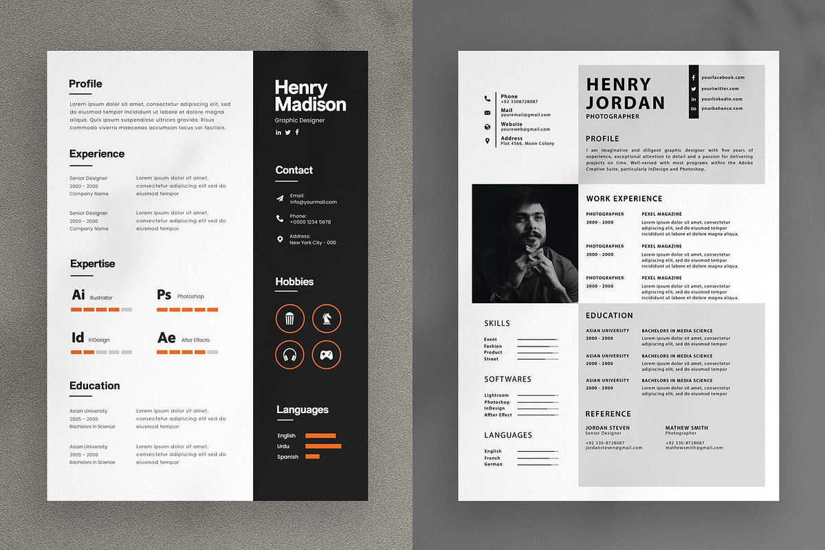 20 in 1 Resume Bundle, a Resume Template by Saman Osama (Photo 12 of 14)