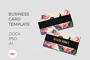 Elegant floral Business Card, a Business Card Template by Emaholic Template (Thumbnail 1 of 4)
