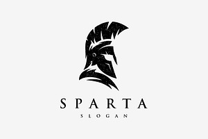 Vintage Spartan Ancient Helmet Logo