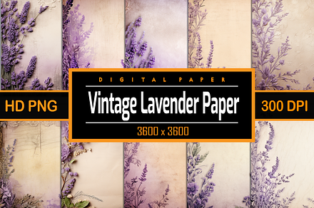Vintage Lavender Paper, an Object Graphic by Printable Treasure