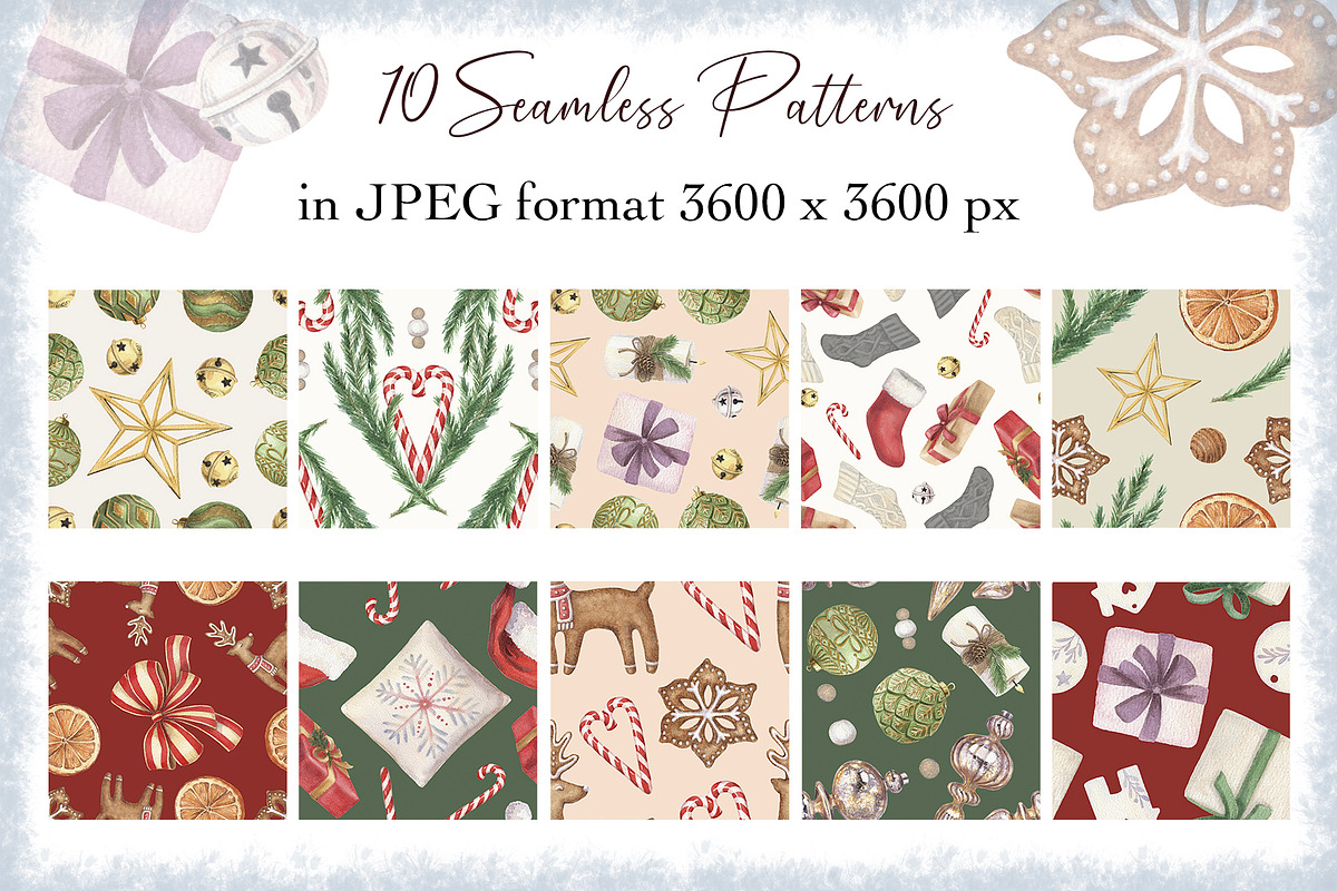 Cozy Christmas Watercolor Collection, a Seasonal Illustration by Nadya Saen Art (Photo 8 of 11)