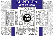 260+ Mandalas Coloring Pages Bundle, a Decorative Illustration by Ink Gallery (Thumbnail 1 of 3)
