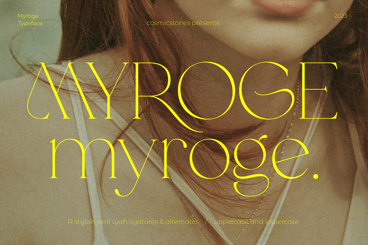 MYROGE elegant & stylish serif, a Serif Font by CarmineType (Photo 1 of 18)