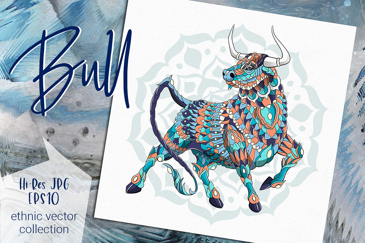Ethnic Collection: Bull, an Animal Illustration by ArtoJoy (Photo 1 of 4)