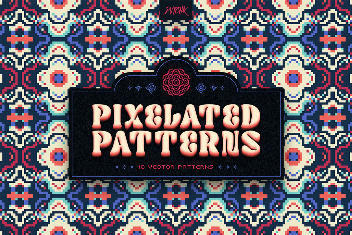 Pixel Mosaic Patterns | Vol. 05, a Pattern Graphic by dvtchk (Photo 8 of 10)