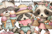 Whimsical Summer Raccoon clipart, an Illustration by Designworld (Thumbnail 1 of 7)