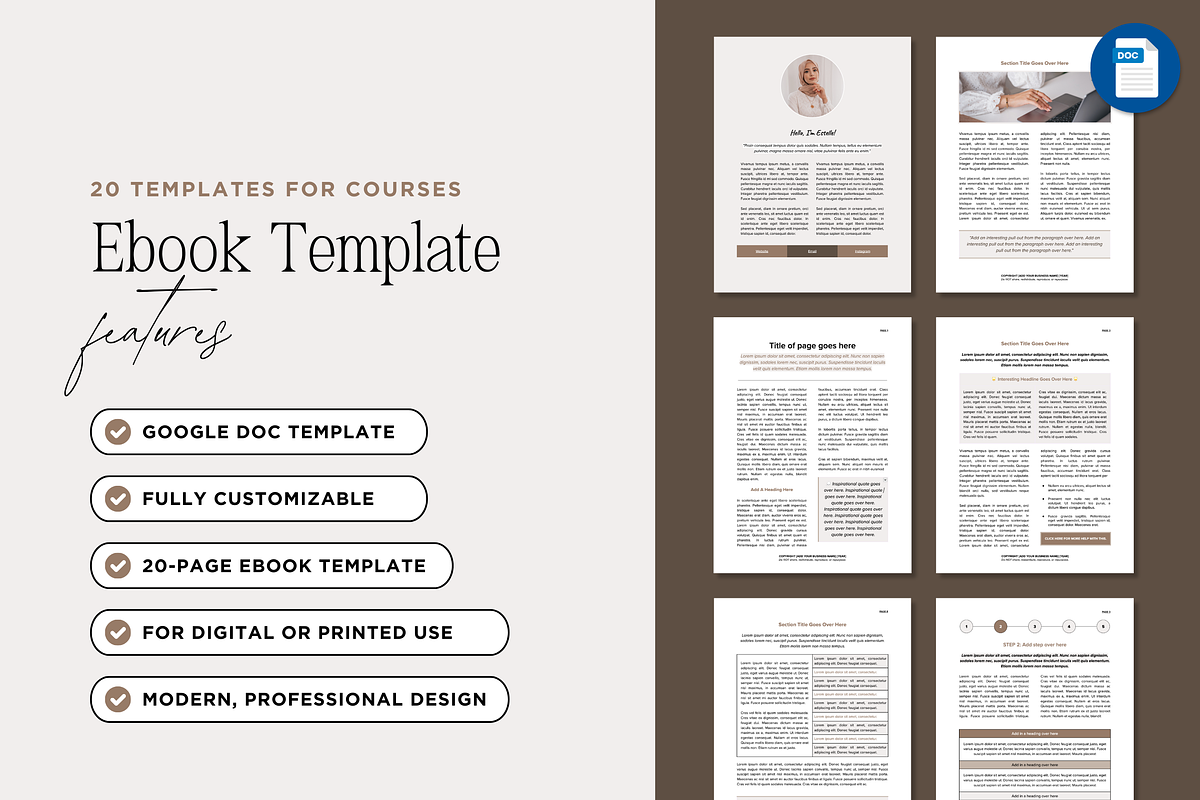 Google Docs Ebook Template, a Marketing Template by Our Polished Pages (Photo 3 of 8)