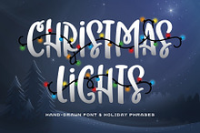 Christmas Lights Font & Phrases
