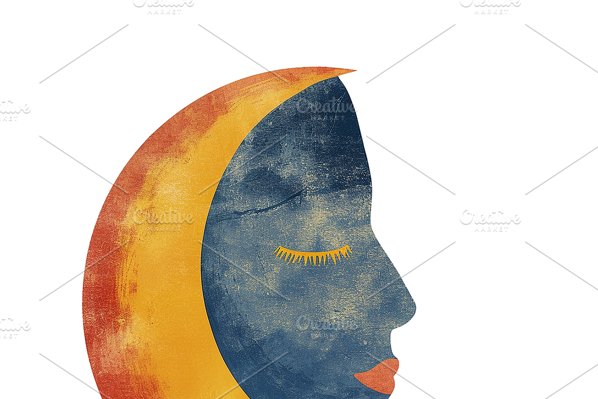 Sumo Collection · The Moon + The Sun, a Decorative Illustration by milatovar (Photo 8 of 15)