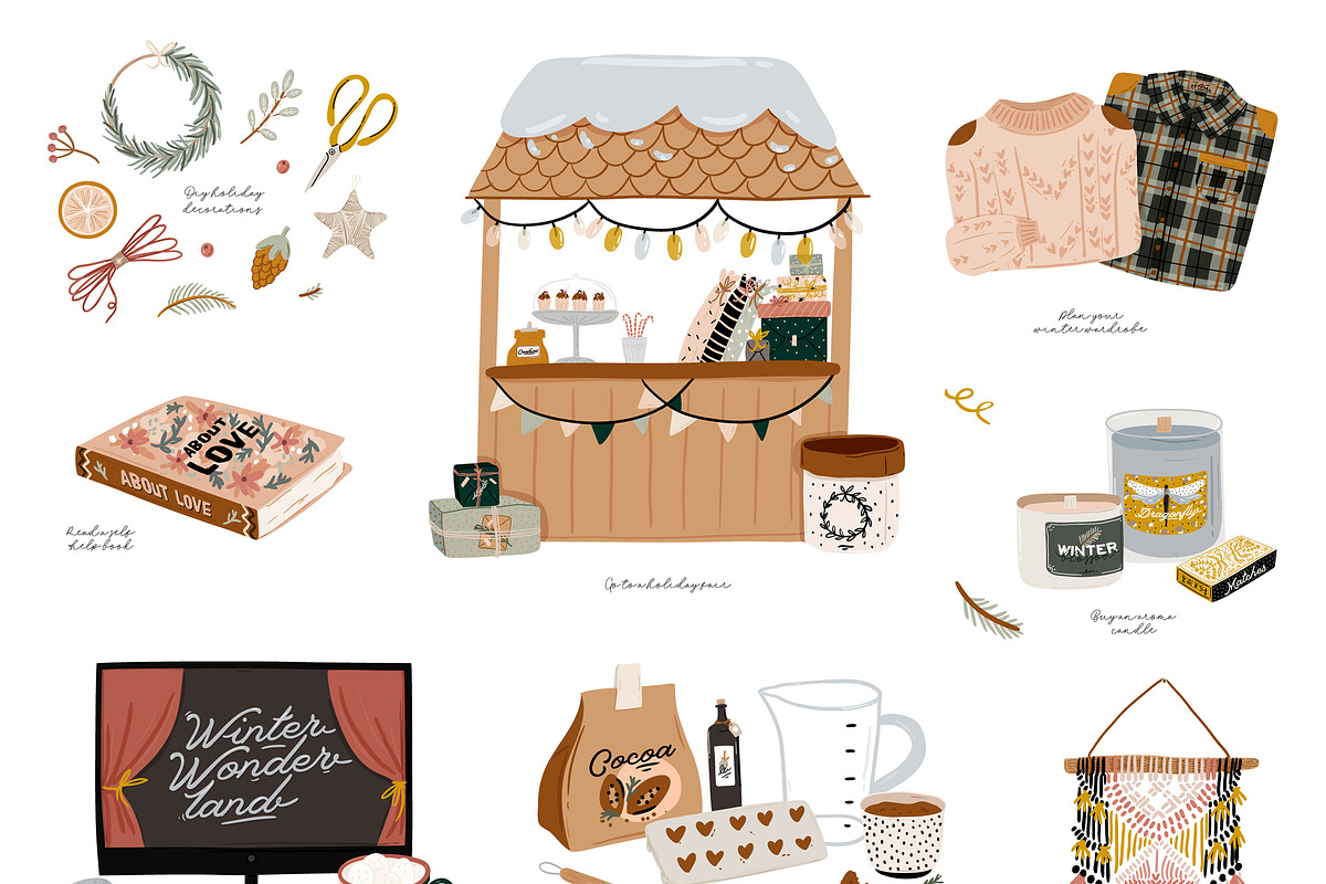 Cute Christmas & New Year BUNDLE, a Seasonal Illustration by Ruslana Lubenets (Photo 9 of 104)