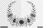 Sunflower Frame SVG PNG Bundle, an Illustration by Actual Pixel (Thumbnail 17 of 23)