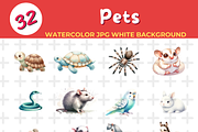 Pet watercolor Jpg Background, an Animal Illustration by John_Walker (Thumbnail 1 of 2)