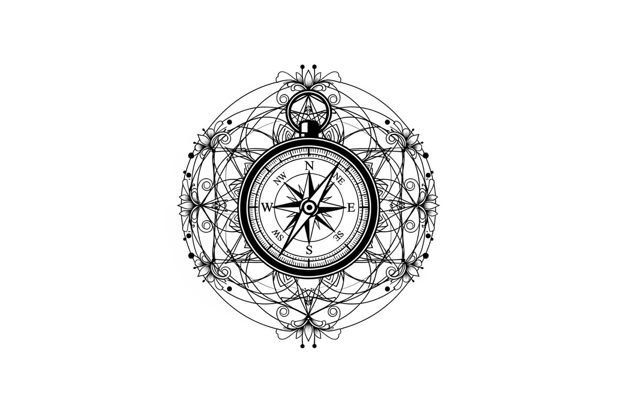 Ornamental Compass Rose SVG Bundle, an Illustration by Gaye Art (Photo 25 of 31)