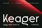 Keager – Modern Sans Serif Display, a Sans Serif Font by Vadovastd (Thumbnail 1 of 7)