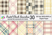 Pastel Check Seamless Pattern Bundle, a Pattern Graphic by Canvas Craft (Thumbnail 1 of 9)