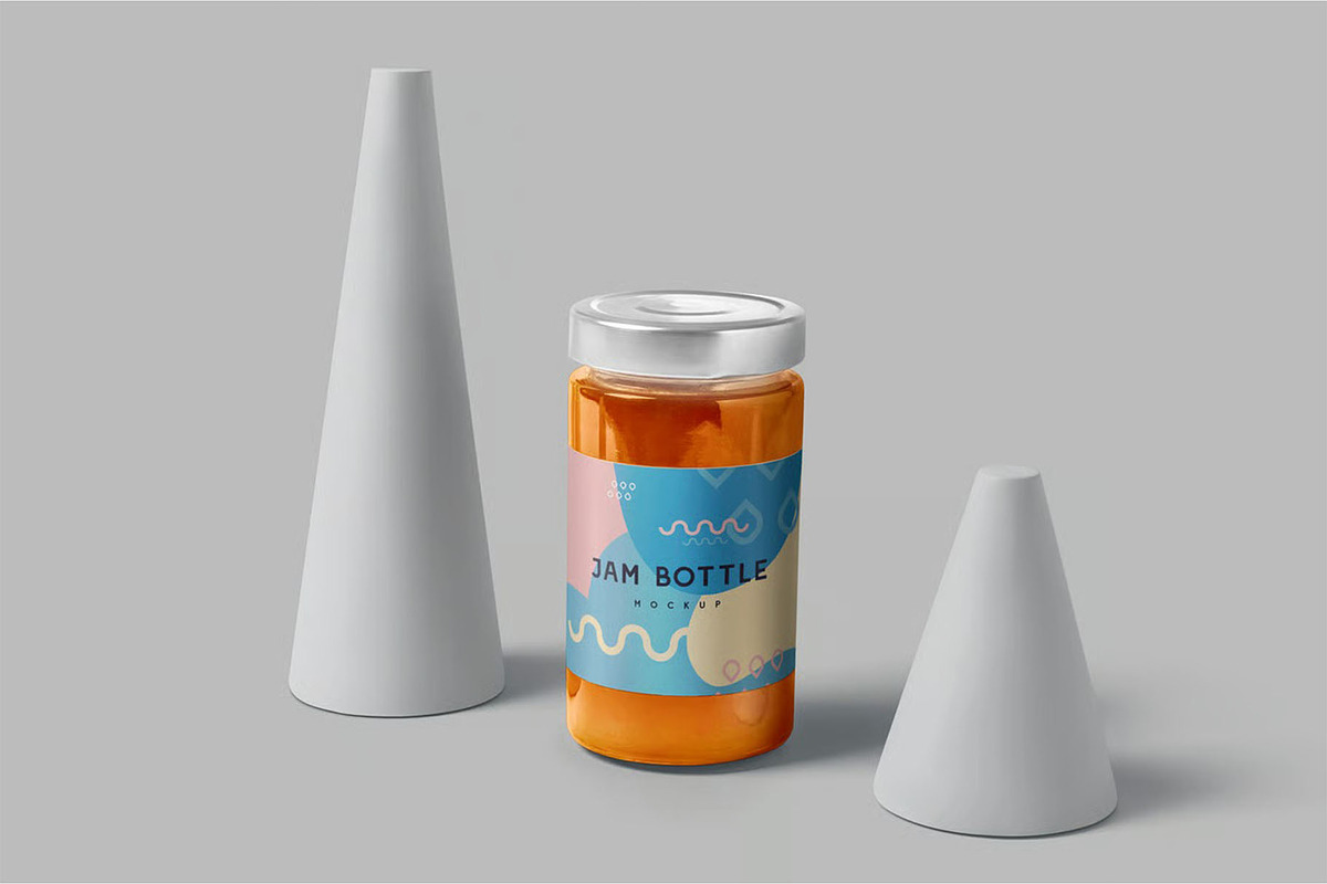 Glass Jam Bottle Mockups, a Product Mockup by megostudi0 (Photo 6 of 7)