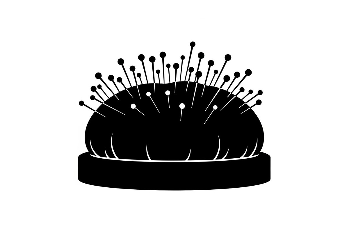 Sewing Pin Cushion Silhouette, an Illustration by hafijul (Photo 9 of 14)