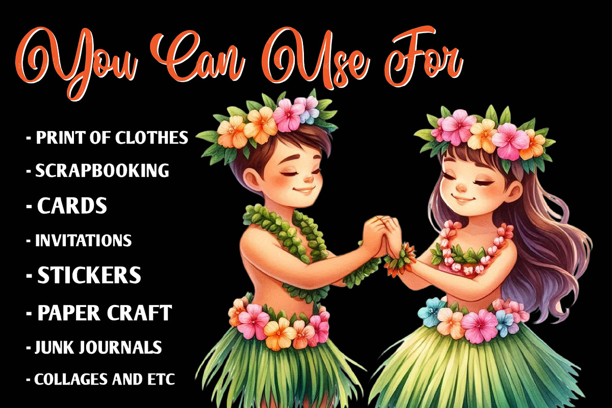 Cute Tropical Hula Dance Hawaiian, an Illustration by CreationArt (Photo 4 of 9)