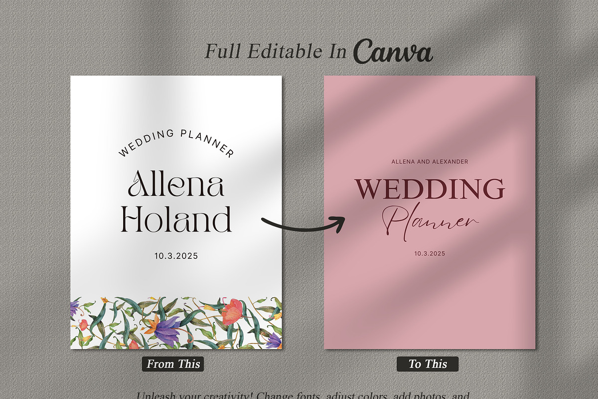 Floral Wedding Planner Template, a Presentation Template by SKY CREATION (Photo 5 of 6)
