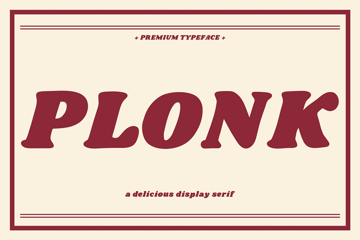 PLONK - Delicious Display Serif, a Serif Font by Lettra Studio (Photo 1 of 17)