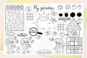 Garden coloring activity placemats, an Education Illustration by Lexi Claus (Thumbnail 3 of 6)
