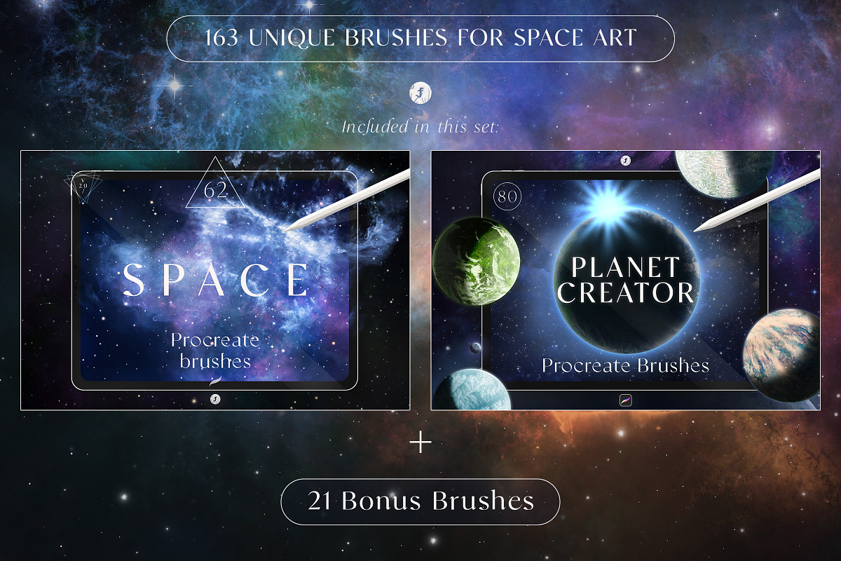Space Artist Procreate Brushes, a Brush Add-On by Freezerondigital (Photo 2 of 30)