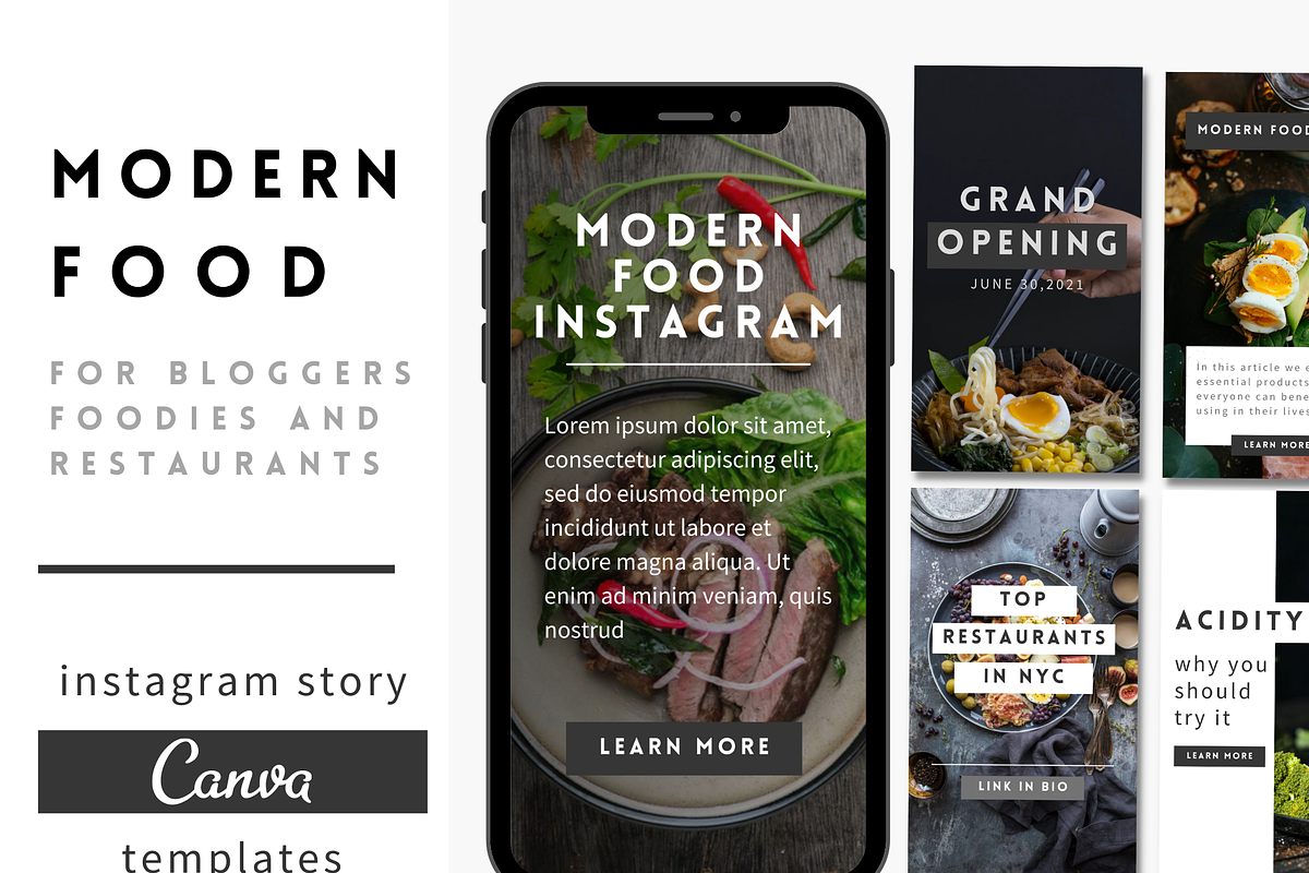 Modern Food Instagram Story Template, a Social Media Template by Minva Themes (Photo 1 of 4)