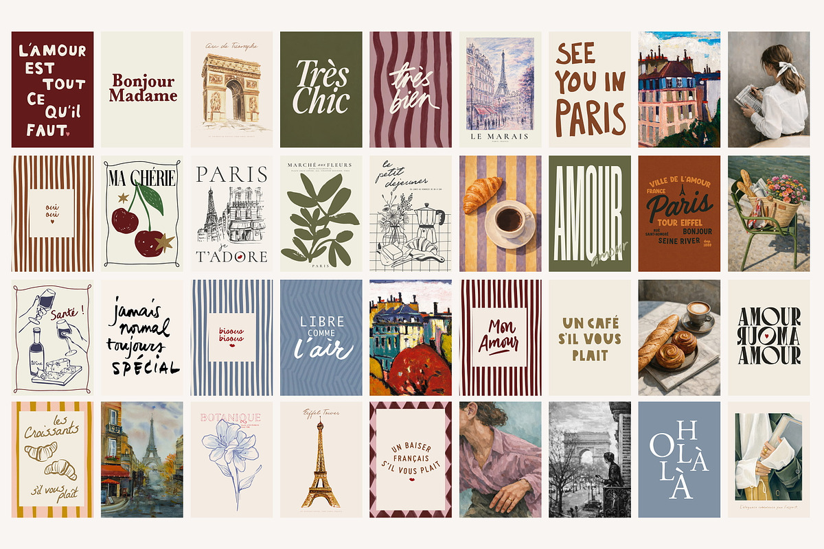 Paris Inspired Prints and Posters, a Background Graphic by Paper Flowers Studio (Photo 11 of 12)