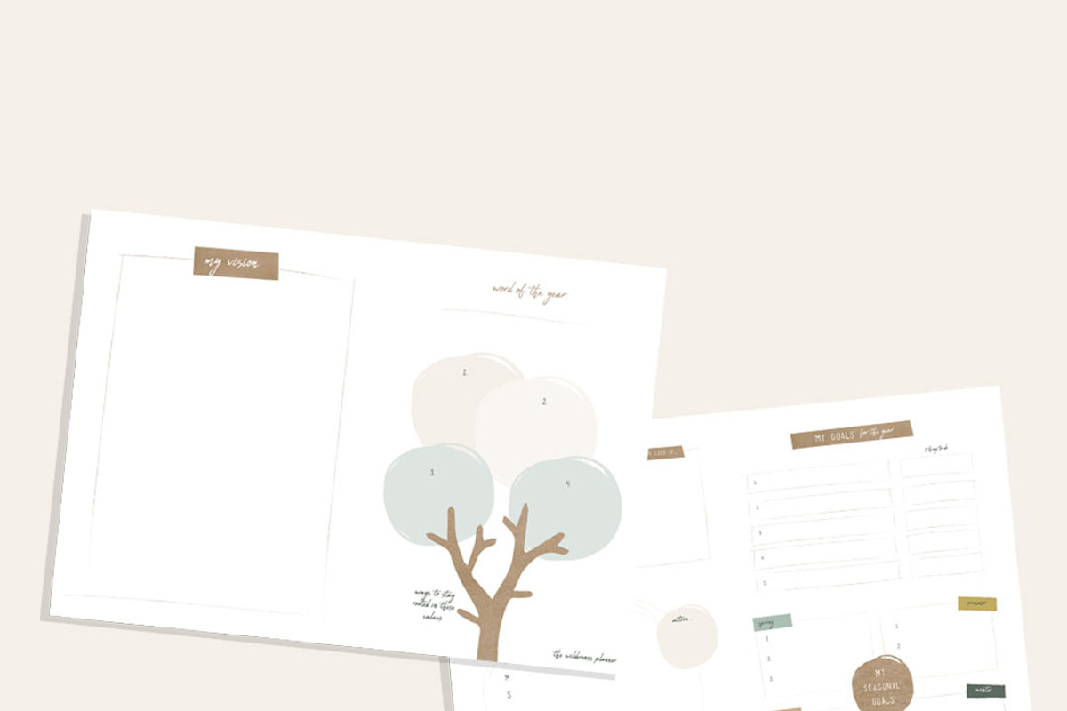 Printable Business Yearly Planner, a Stationery Template by CreativeWilderness (Photo 3 of 3)
