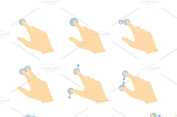 Touch Gestures Icons